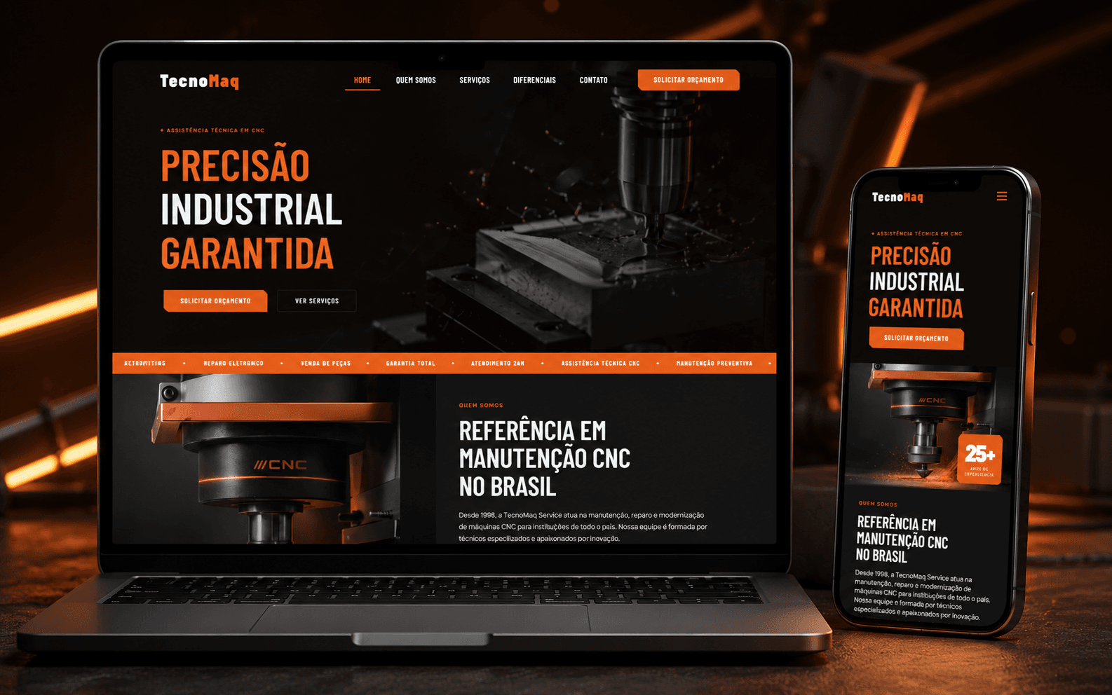 Projeto de webdesign para pequeno negócio desenvolvido por Aline Rivieri