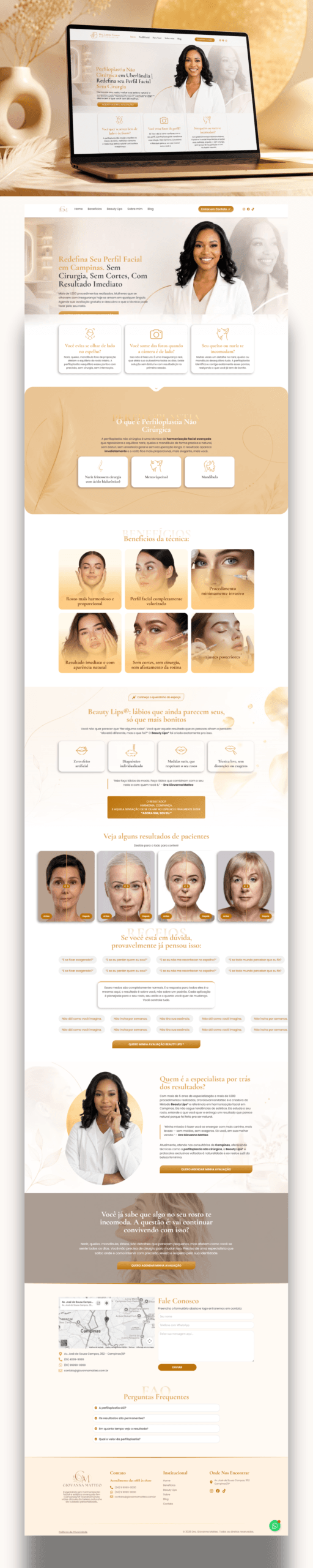 Projeto de webdesign para pequeno negócio desenvolvido por Aline Rivieri