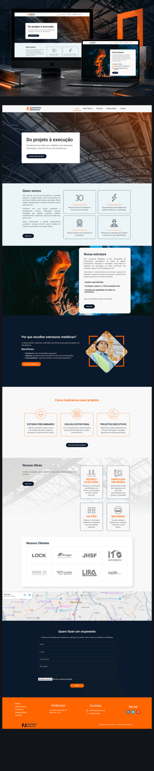 Projeto de webdesign para pequeno negócio desenvolvido por Aline Rivieri