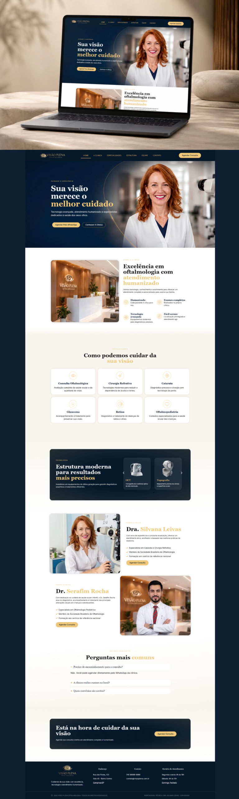 Projeto de webdesign para pequeno negócio desenvolvido por Aline Rivieri