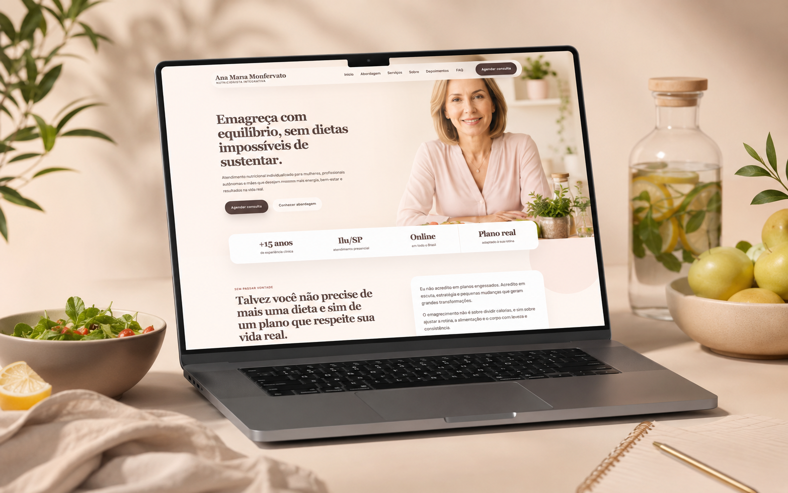 Projeto de site para a nutricionista Dra. Ana Claudia